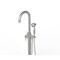 Castello Usa Neptune Freestanding Brushed Nickel Gooseneck Tub Filler Faucet with Float Handle CB-F04-BN-J0805 - alternate 6